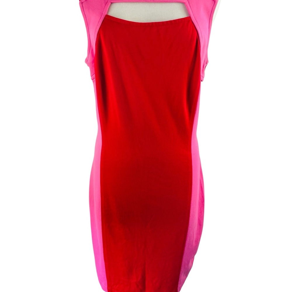2.b‎ Rych Vibrant Red and Pink Body Con Sleeveless Dress, Size 10